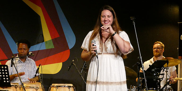 Branko Arnsek bei der JazzTimeBB in der Alten TÜV-Halle Böblingen
