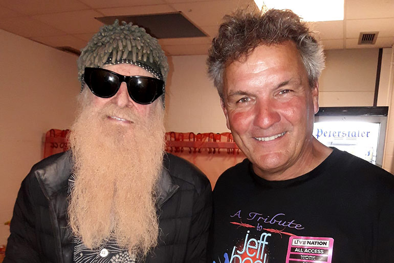 Steffen Clauss mit Billy Gibbons ZZTop