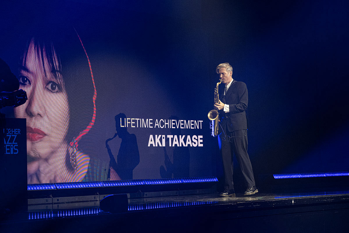 Aki Takase und Daniel Erdmann bei der Verleihung des Deutschen Jazzpreises 2026
