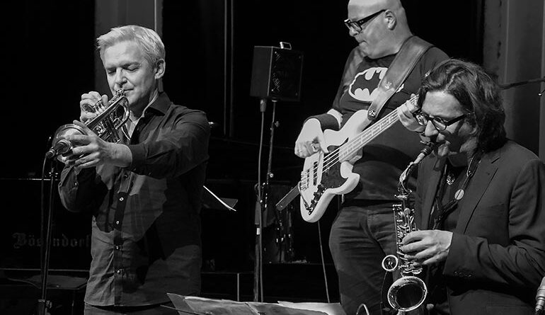 Die Miles Davis Festival Band - hier Hesse, Stavi und Magnus Mehl - in der Stadthalle Sindelfingen 2026