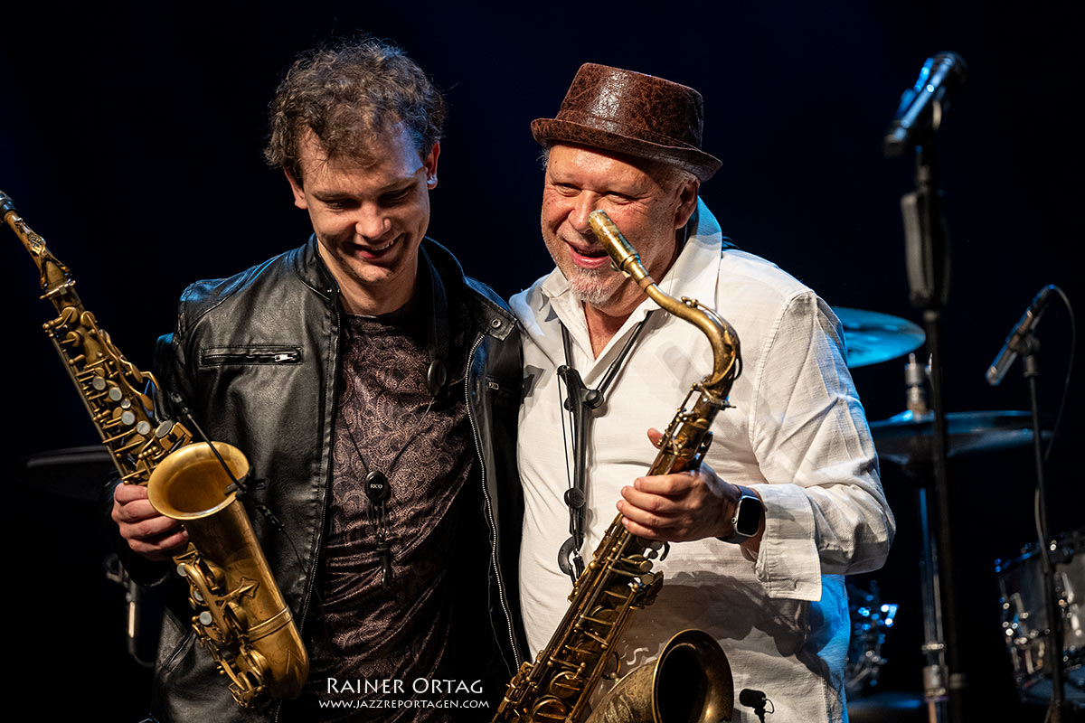 Wolfgang Haffner Groove All Stars Tony Lakatos und Jakob Manz mit den Wolfgang Haffner Groove All Stars im Theaterhaus Stuttgart 2026