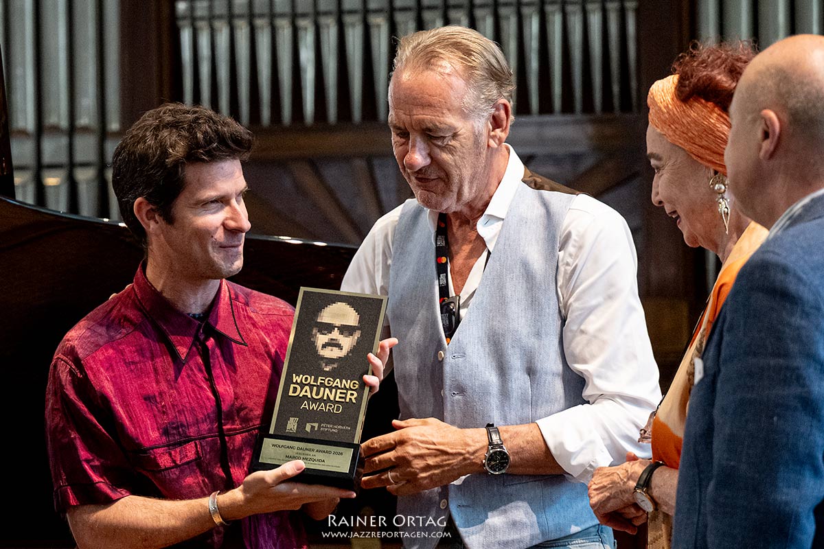 Wolfgang-Dauner-Award an Marco Mezquida bei den jazz open stuttgart 2026 Wolfgang-Dauner-Award wird überreicht an Marco Mezquida im Fruchtkasten Stuttgart 2026