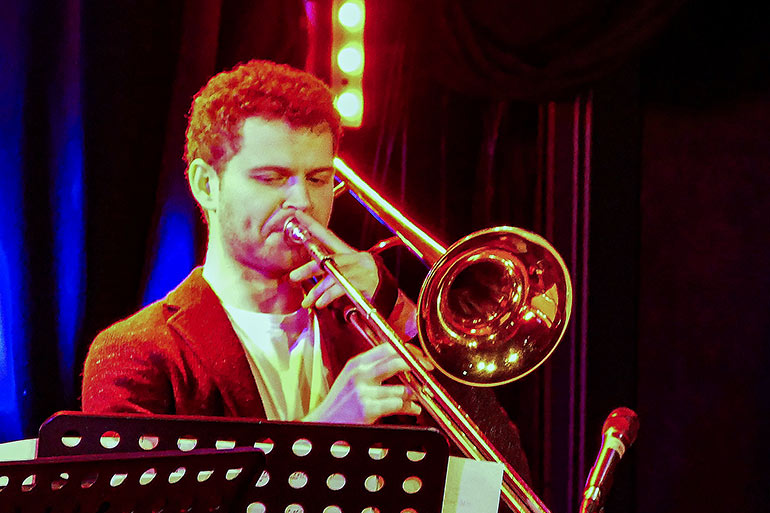 Samuel Restle Posaune im Pavillon bei den Jazztagen Sindelfingen 2026