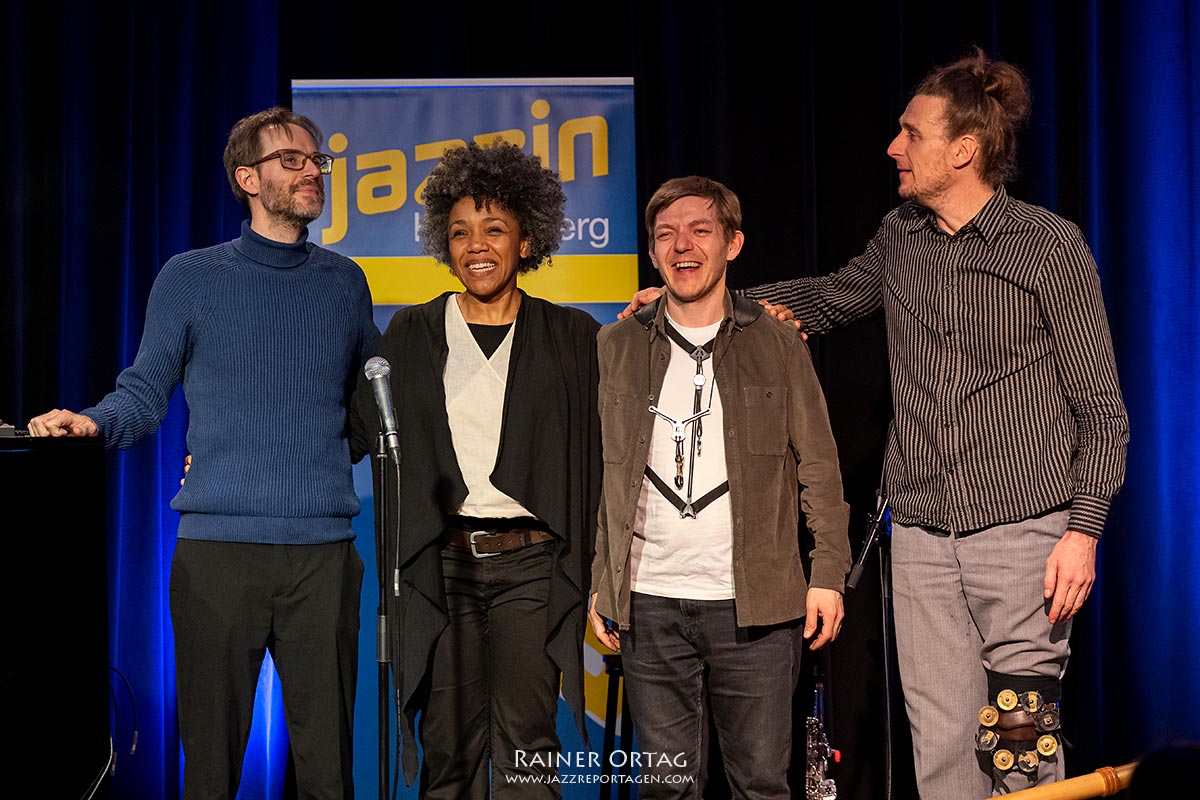 David Helbock´s Random/Control feat. Fola Dada im Mauerwerk Herrenberg 2026 David Helbock, Fola Dada, Andreas Broger, Johannes Bär im Mauerwerk Herrenberg 2026