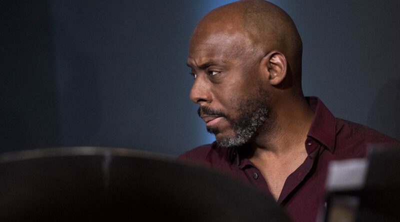 E.J. Strickland mit dem Lynne Arriale Trio im Jazzkeller Esslingen 2019