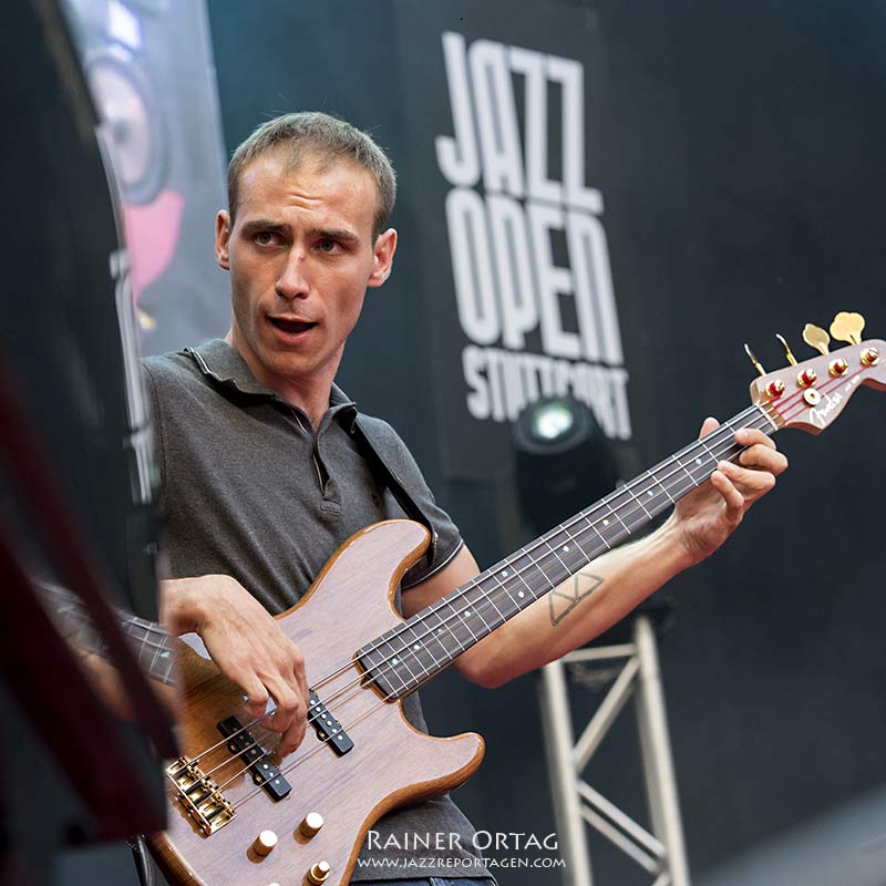 Romann Dauneau mit dem Adrien Brandeis Quintet bei der jazzopen Stuttgart 2019