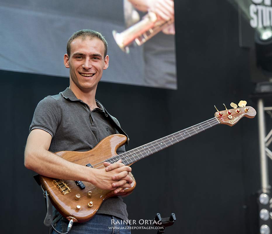 Romann Dauneau mit dem Adrien Brandeis Quintet bei der jazzopen Stuttgart 2019