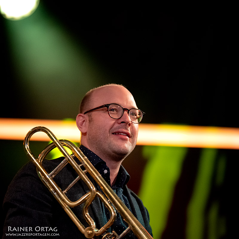 Samuel Blaser bei der 53. Internationalen Jazzwoche Burghausen 2024