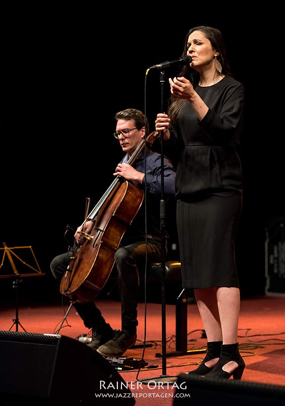 Simin Tander mit Jörg Brinkmann bei der jazzahead! 2019 in Bremen