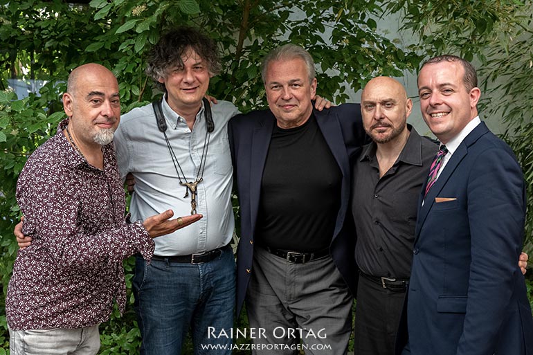 The European Allstars: Stephane Belmondo, Piero Odorici, David Hazeltine, Aldo Zunino, Bernd Reiter