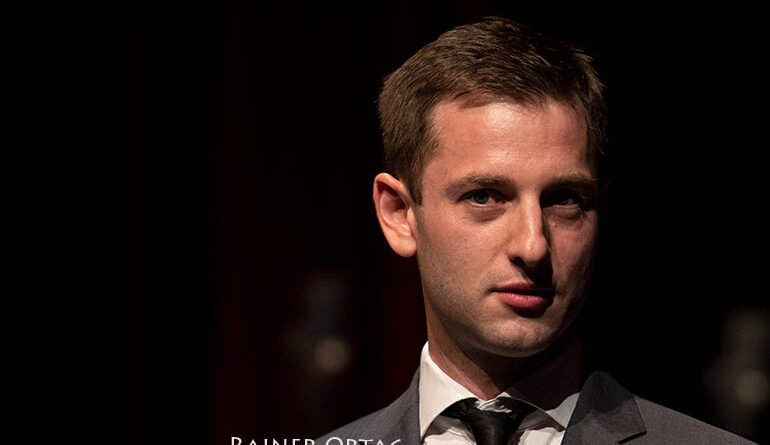 Tobias Becker bei der Verleihung des Landesjazzpreises Baden-Württemberg 2018