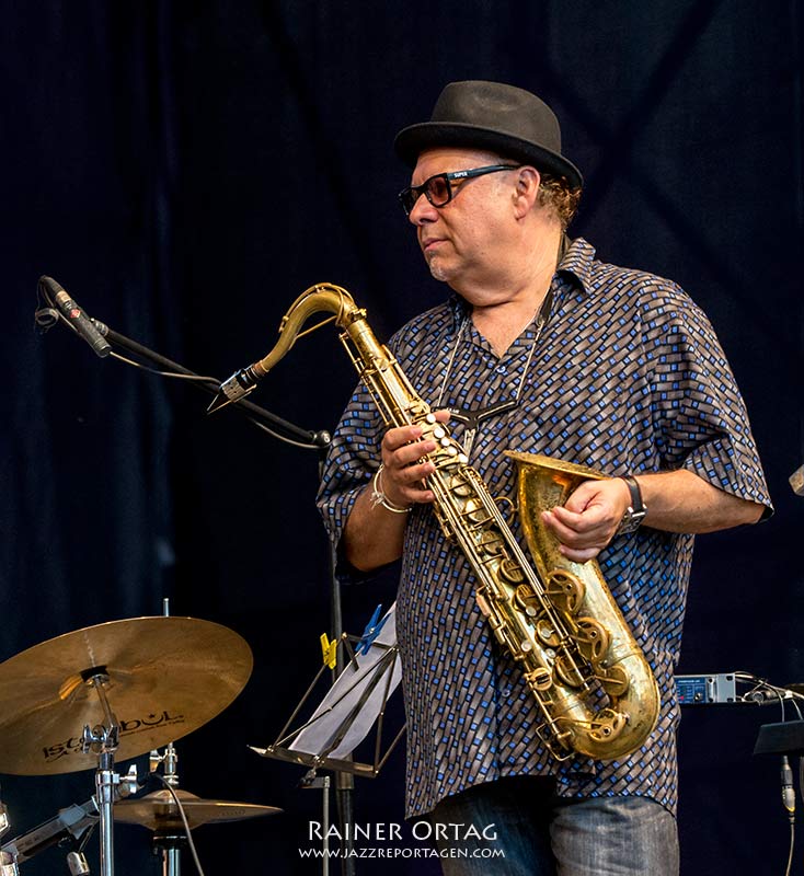 Tony Lakatos mit dem Frankfurt Jazz Trio beim Jazz Open Air Rottenburg 2016