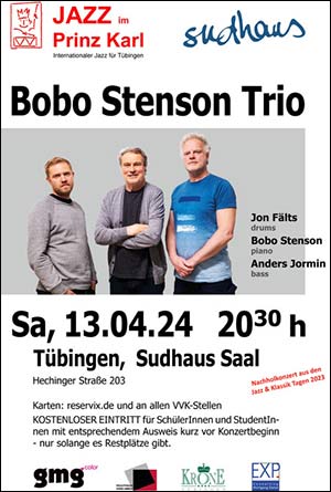 Bobo Stenson Trio - Sudhaus Tübingen
